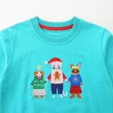 SC Kid Boy's Christmas Embroidered Knit Sweatshirt GASD-8239