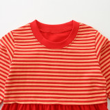 SC Kids Girl's Christmas Embroidered Stripe Princess Dress GASD-1540
