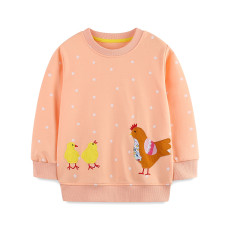 SC Kids Girl's Embroidered Knit Long Sleeve Sweatshirt GASD-8240