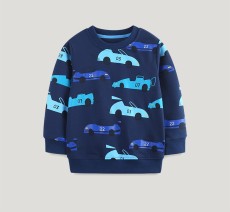 SC Kids Boy's Car Print Loose O Neck Sweatshirt GASD-8252