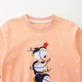 SC Kids Girl's Christmas Embroidered Long Sleeve Purllover GASD-8235