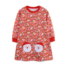 SC Kids Girl's Floral Print O Neck Loose Dress GASD-1539