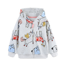 SC Kids Fashion Long Sleeve Zipper Hooded Coat GASD-6009