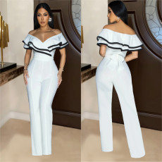 SC Sleeveless Deep V Neck Slim Jumpsuit GFYX-C7052