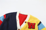 SC Colorful Letter Print Knits Short Coat DLSF-W24L52789