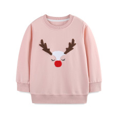SC Kids Girl's Christmas Embroidered Knit Sweatshirt Pullover GASD-8249