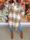 SC Plaid Print Long Sleeve Shirt Coat AIL-283