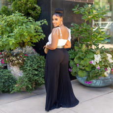 SC Fashion Long Sleeve Sling Ruffles Jumpsuit CYA-901427