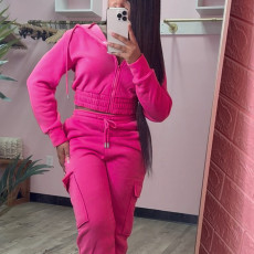 SC Hooded Warm Long Sleeve Sweatshirt Sweatpants Set LSD-2194
