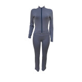 SC Solid Color Zipper Hoodie Pants 2 Piece Set LSD-2236