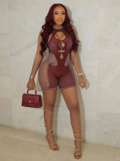 SC Pre Order: About 7 work days shipping Hollow Out Mesh See Through Romper YUEM-110704