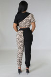 SC Casual Color Block Print Two Piece Pants Set XHXF-8705