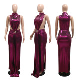 SC Sexy Solid Color Sleeveless Maxi Dress CYA-901446