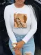 SC Fashion Print Long Sleeve T Shirt GDNFN5-266S131