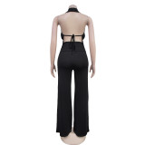 SC Sleeveless Backless Tops And Pants 2 Piece Set BY-7085