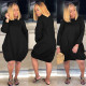 SC Long Sleeve Solid Color Causal Lantern Dress GFDY-1313