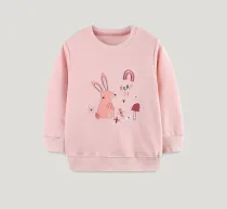 SC Kids Girls Rabbit Embroidered O Neck Sweatshirt GASD-8234