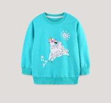 SC Kids Girl Fashion Animal Print Knitted Cotton Sweatshirt GASD-8274