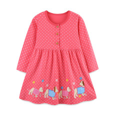 SC Kids Girls Print Polka Dot Princess Dress GASD-1559