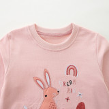 SC Kids Girls Rabbit Embroidered O Neck Sweatshirt GASD-8234