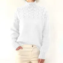 SC Solid Color High Collar Sweater GBLH-9856#