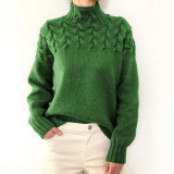 SC Solid Color High Collar Sweater GBLH-9856#