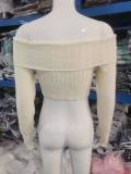 SC One Shoulder Long Sleeve Knits Top GBLH-133231#