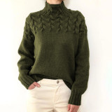 SC Solid Color High Collar Sweater GBLH-9856#