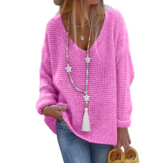 SC V-Neck Long Sleeve Knit Sweater GBLH-156#