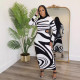 SC Color Block Padded Waistless Slim Long Dress SFY-558