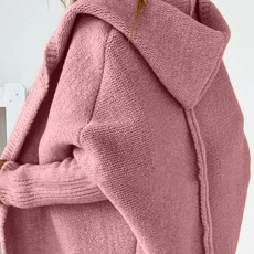 SC Hooded Collar Knit Bat Sleeve Loose Sweater GBLH-2101#