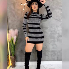 SC Hot Drill Long Sleeve Slim Mini Dress NY-3261