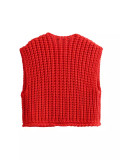 SC Solid Color Sleeveless Sweater Vest LM-8384