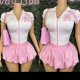SC Pre Order: About 7 work days shipping Print Zipper Sleeveless T Shirt Skirt Suit YUEM-110180