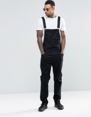 SC Men's Plus Size Denim Solid Color Back Pants Jumpsuit GDMY-1936