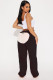 SC Sport Elastic Waist Loose Velour Pants MUE-8077