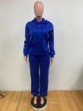 SCLong Sleeve Sweatshirt Hooded Two Piece Pants Set MK-3208
