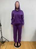SCLong Sleeve Sweatshirt Hooded Two Piece Pants Set MK-3208