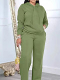 SCLong Sleeve Sweatshirt Hooded Two Piece Pants Set MK-3208