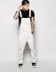 SC Men's Plus Size Denim Solid Color Back Pants Jumpsuit GDMY-1936
