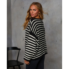 SC Stripe Knits Bat Sleeve Loose Tops ASL-6756