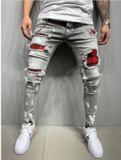 SC Men's Slim Washed Holes Pencil Jeans GDMY-1993