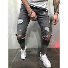 SC Men's Plus Size Fashion Holes Pencil Jeans GDMY-11098