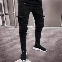SC Men's Denim Holes Zipper Tight Jeans GDMY-829