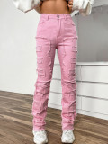 SC Rubbed Side Stacked Straight Jean GDMY-CK3018