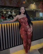 SC Sleeveless Off Shoulder Print Jumpsuit GYZY-8926