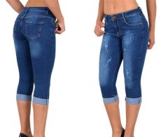 SC Plus Size Denim Pencil Seven-point Jeans GDMY-KV0196