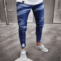SC Men's Plus Size Denim Holes Zipper Jeans GDMY-820