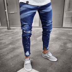 SC Men's Plus Size Denim Holes Zipper Jeans GDMY-820
