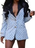 SC Checkerboard Plaid Jacquard Patchwork Coats SHMF-M-6188